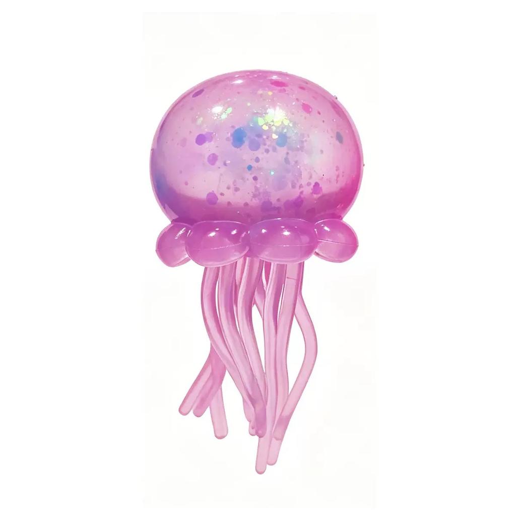 Nee Doh Fuzz Ball Jellfish Ice-Cream Jellyfish Stress Ball Squishy Toy Soft Squeeze Ball Anti-Anxiety Squishy Gift Present