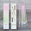 New Green Pink Gradient Candle Creative Romantic Color Party Decoration Birthday Slender Candle with Matches