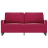 Vidaxl Sofa 2-Osobowa, Winna Czerwień, 140 Cm, Tapicerowana Aksamitem