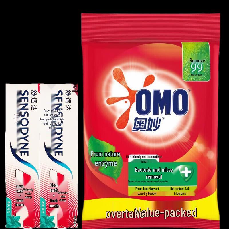 

Sensodyne Toothpaste & OMO Laundry Detergent Bundle