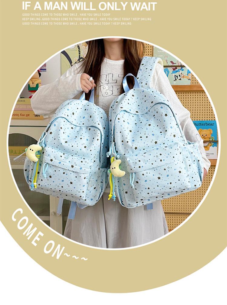 Schoolbag Candy Color Backpack Female Korean Version Girl Versatile School Bag Female Large Capacity Junior High School Student College Student