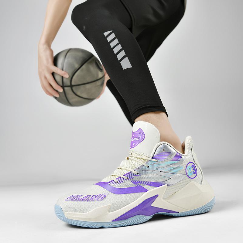 2025 new men's sports shoes mesh breathable and lightweight medium top basketball shoes size 36-45 student running shoes men