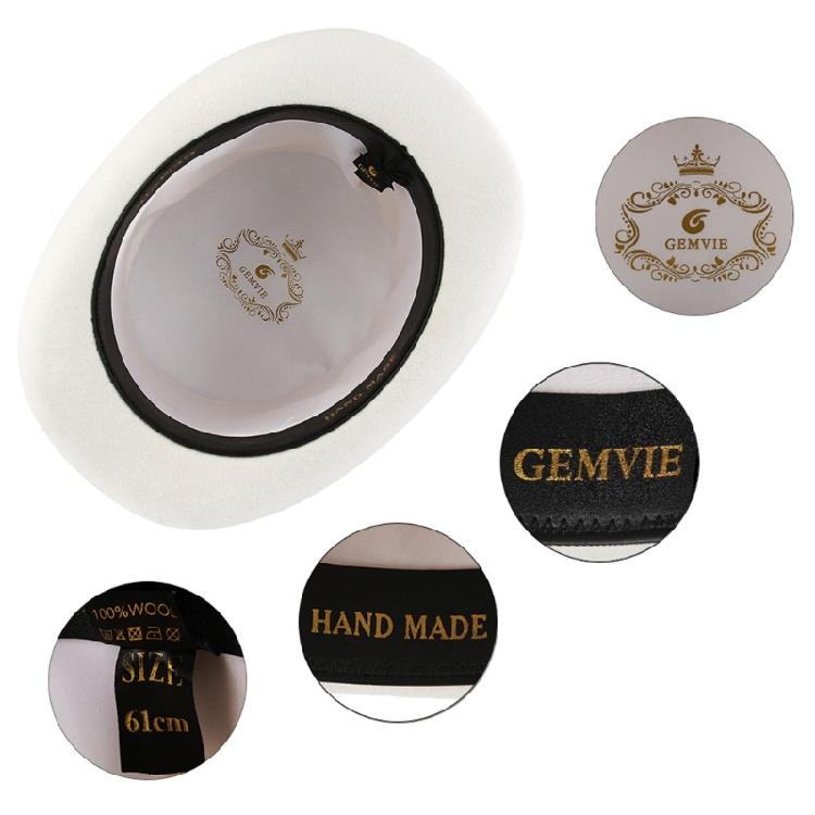 Western Top Hat Wide Brim Fedora Hat Gift for Boyfriend Top Hat Short Brim