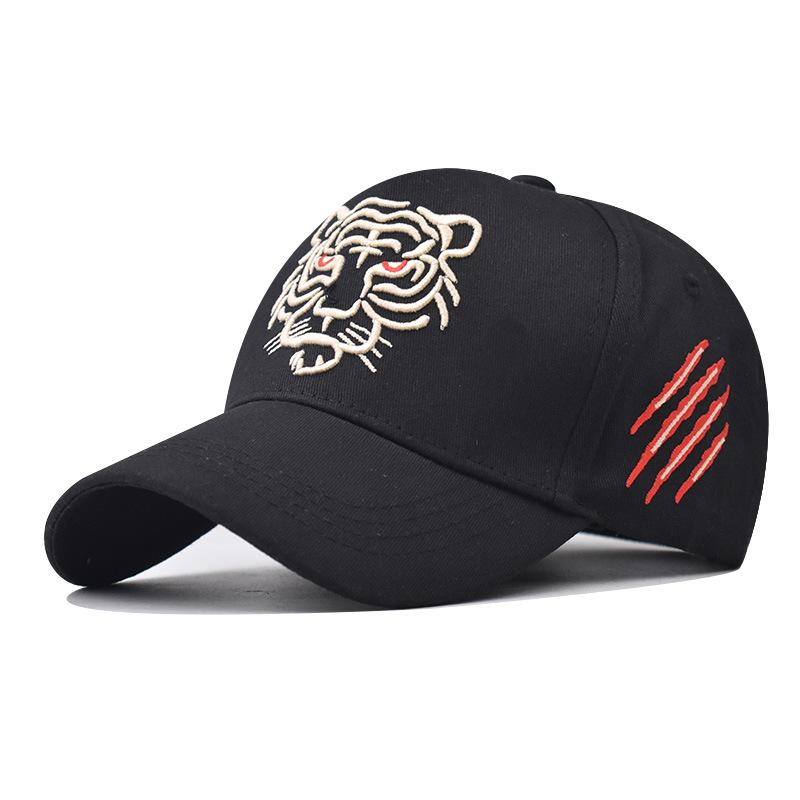 Cartoon Baseball Cap Animal Tiger Head Embroidered Cap Material Cotton