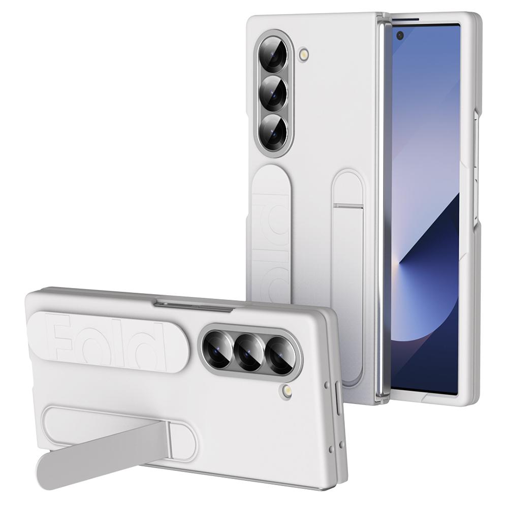 For Samsung Galaxy Z Fold6 5G Case Kickstand Wristband PC+Silicone Phone Cover