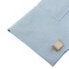 Rectangular Pure Copper Electroplated Cufflinks - Metal Brushed Finish for Men's French Shirts