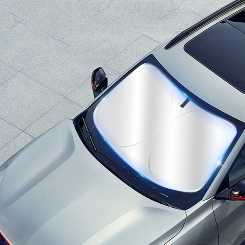 Car Windshield Sunshade Foldable Front Sunshade Protector Sun Visors Protector Keep Vehicle Cool Shield Cover