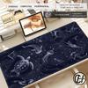 HYBXAXC Simple Black Large Gaming Mouse Pad with Deep Sea Whale Design, Keyboard Mat XXL Desk High-definition Computer Desk Pad