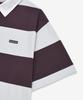 COVERNAT Striped Rugby Collared T-Shirt Purple