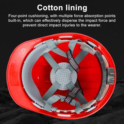 Yousheng Construction Security Helmet with Ventilation System Adjustable 4-Point Ratchet Suspension Industrial Work Head Protection ABS Hard Hat