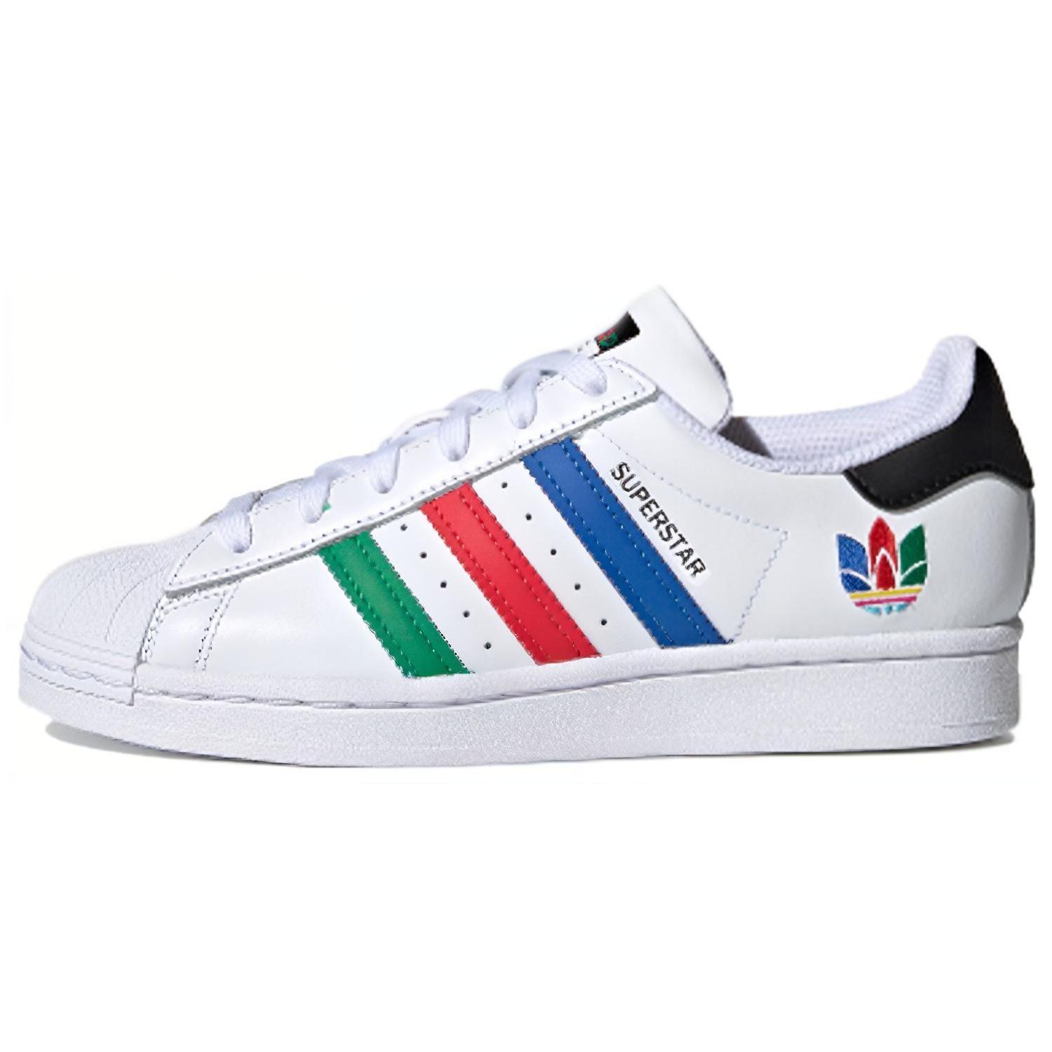 (GS) adidas Superstar J Colorful Stripes - Cloud White Kids FW5236 EU 35⅔