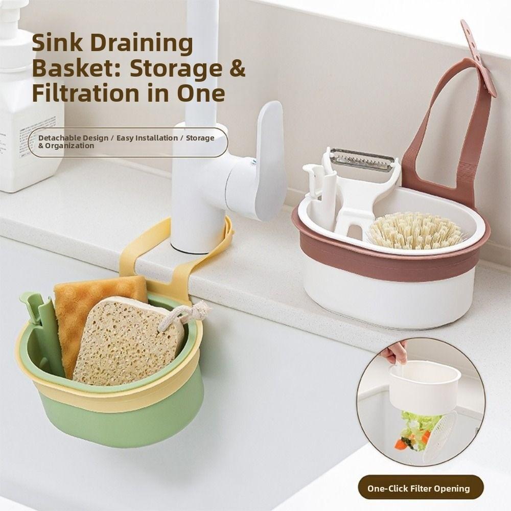 2Pcs Detachable Sink Hanging Strainer Basket Creative Food Residue Separator  Kitchen Accessories