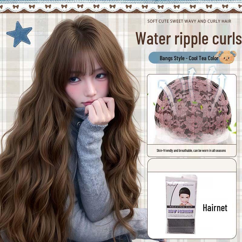 Wave Natural Seamless Full Wig for Women - Long, Curly, Egg Roll Design