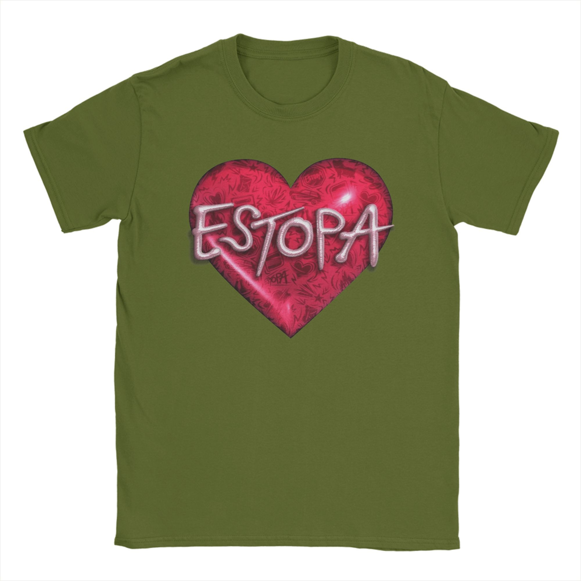 

I LOVE Estopa Band T-Shirt Men Novelty Cotton Tees Crewneck Short Sleeve T Shirts 6XL Clothing 4XL