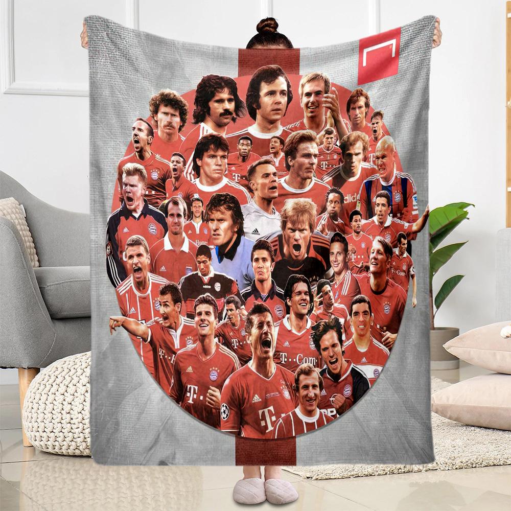 Bayern Munich Blanket Durable Comfort Suitable for Bed Livingroom Bedding Four Seasons Universal Digital Print Birthday Christmas Gift Blanket