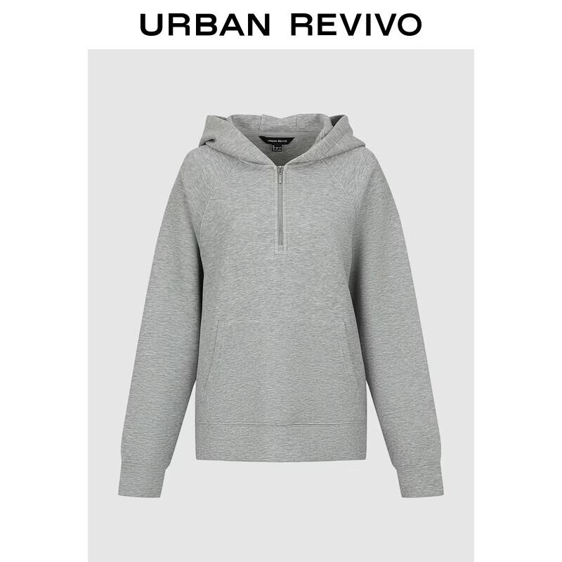 UR Women's Casual Half-Zip Hooded Sweatshirt