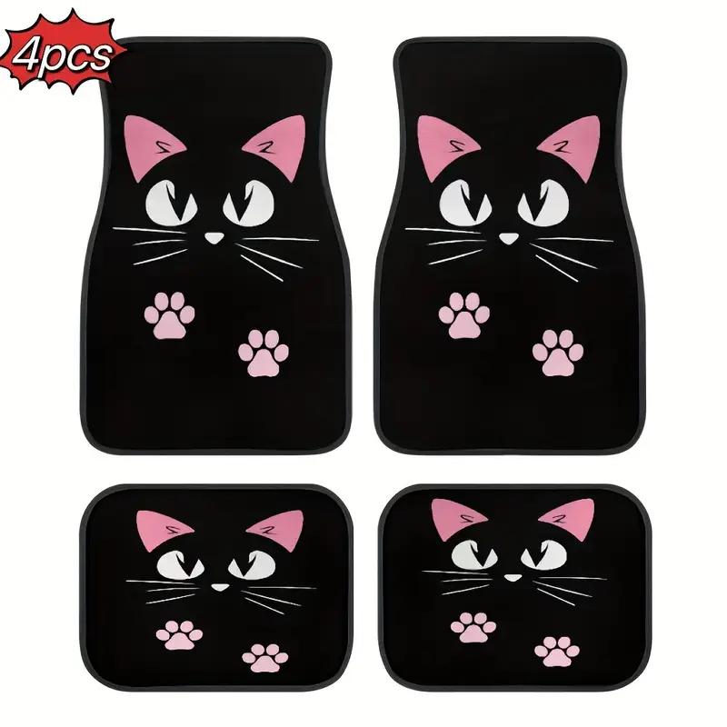 

4 ШТ Автомобильный Ретро Мультяшный Кот Черный Скандинавская Ветряная Мельница Ковер Четырехкомпонентный Противозагрязняющий Напольный Коврик чёрный