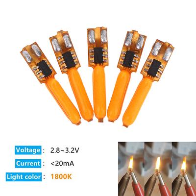 5/10 Stück 3V LED Flackernde Flammen Kerzen Glühbirne LED Filament 1800K COB Diode Geburtstagsparty Dekoration Glühbirne Zubehör