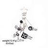Fashionable Irregular Shape Dice Billiard Bag Pendant Metal Keychain - Hot Selling