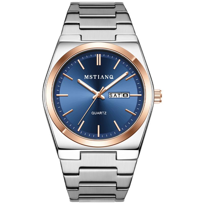 Fashion Thin Men'S Watch Quartz Watch Steel Belt Calendar Business High Value Watch Men