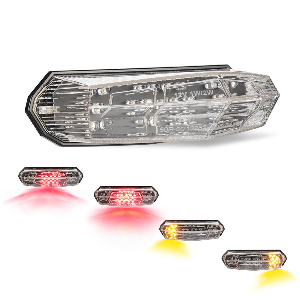 LED Rear Taillights with Turn Signals for Large-Displacement and Off-Road Motorcycles