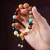 Lingyin Style Duobao Bodhi Beads Rosary Bracelet, 18-Seed Design.