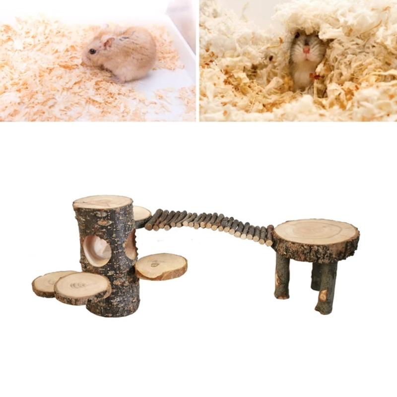 Hamster Platform Cage Ladder Toy Small Animals Climbing Ladder Rabbit Cage Playground Grinding Jumping Exercise Platform