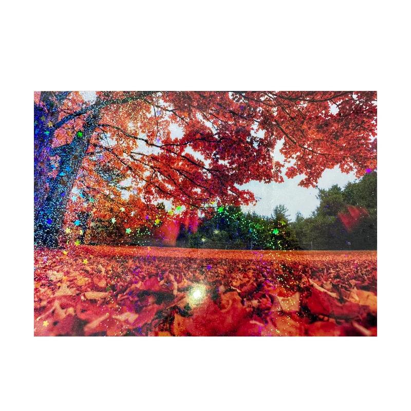 10/50 Sheets Sand Stars Holographic Sticker Paper 2.9×4.1 Inch Glitter Clear Holographic Overlay Cold Laminating Film Self Adhes