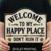 Welkom Bij Happy Place Bord Muurdecoraties Welkom Bord Voor Voordeur Houten Hangende Muurdecoraties Slaapkamer Huisdecoraties