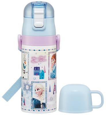 Water Bottle 350ml Disney Frozen 23 for Children Girls Direct Drinking Cup Drinking 2WAY with Cup Stainless Steel SKDC3-A