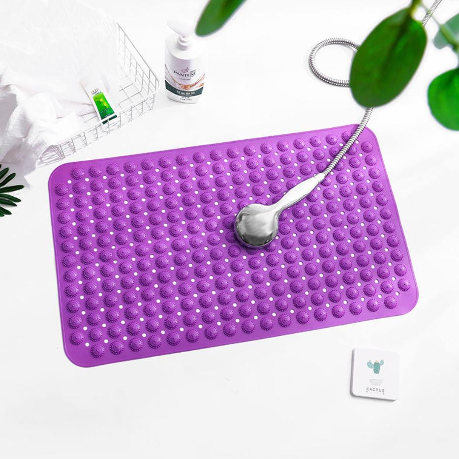 Odorless Bathroom Non-slip Mat Bath Shower Large Suction Cup Massage Foot Pad Sanitary Interval Water Floor Mat