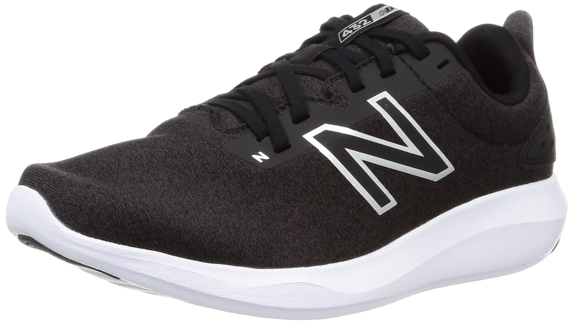 

New Balance WE432 Running School Size D Shoes, Women s, Lightweight, White, Sneakers, Black/White (LB2), 23.0 cm,