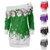 Ladies Christmas Jumper Tops Featuring Charming Santa Claus Design And Long Sleeves