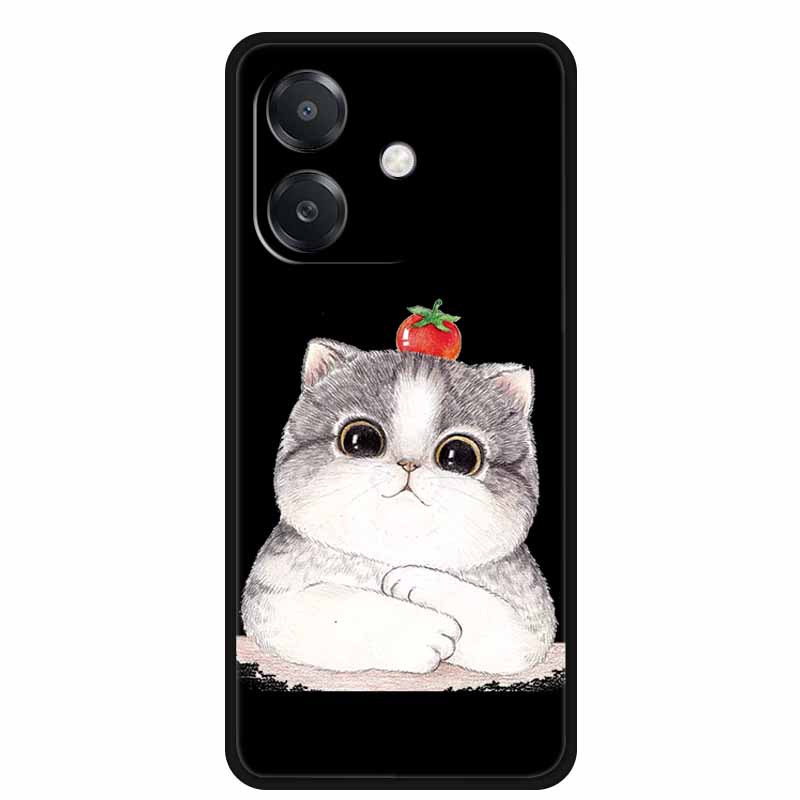 Para OPPO A3 / A3x 5G Funda 6.67" Funda Negra Silicona Suave Funda para Teléfono Para OPPO A3x A3 5G Funda Trasera A 3x A 3 x A3 x Dibujos Animados