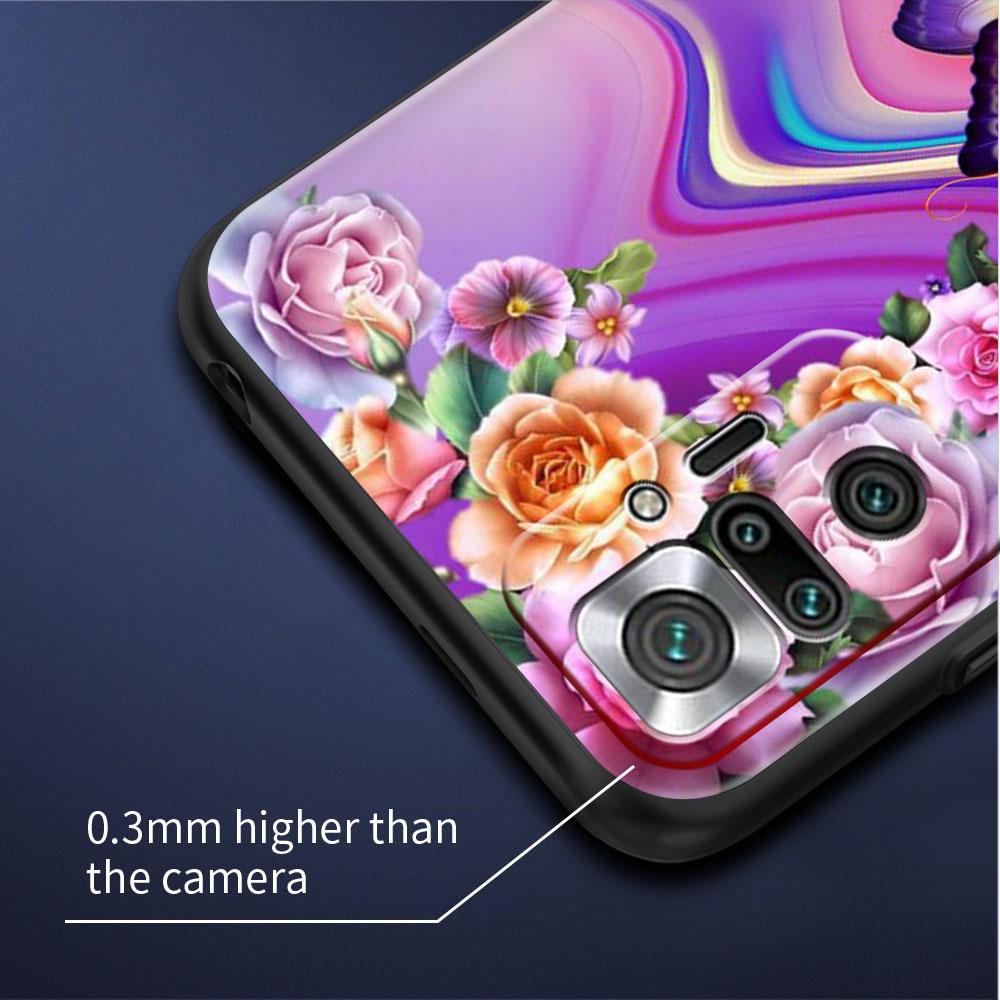 Funda Für Xiaomi Redmi Hinweis 10 9 11 Pro Weiche Telefon Fall 10S 9S K40 8 9A 9C 9T 7 10C 8T Silikon Abdeckung Diamant Blume Schmetterling