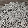 Sottopiatto Sottobicchiere Piattino Piatto Ciotola Cuscino da Tavola Ricamato con Fiori Bianchi Romantici Francesi Decorazione per Camera da Letto Studio Soggiorno Cucina per la Casa