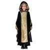 Medieval Queen Costume Kids Gothic Renaissance Dress Halloween Party Cosplay Outfit With Hooded Skirt