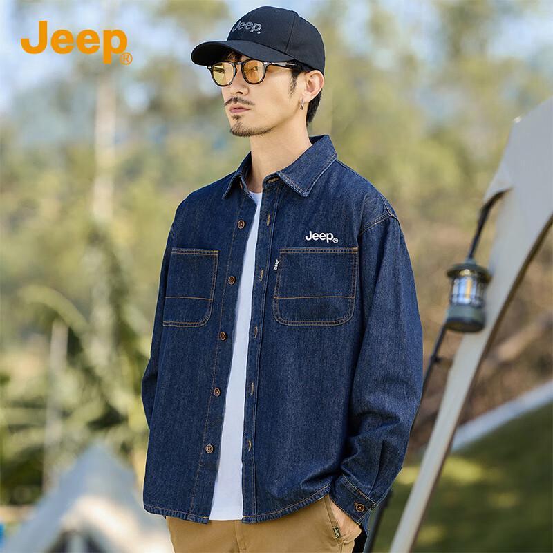 JEEP Men s Casual Denim Shirt XL