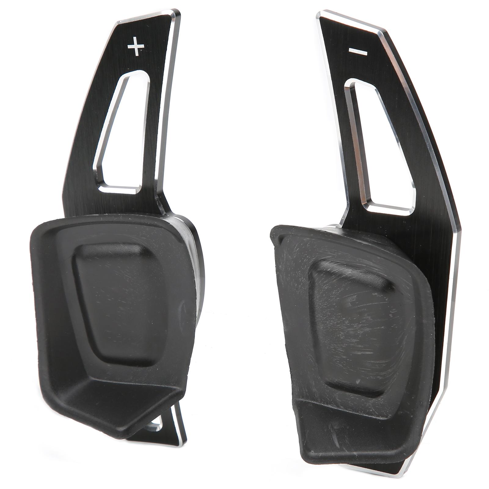 2pcs Car Steering Wheel Shift Paddles Aluminum Alloy AntiSlip Interior Decoration Accessories(Black ) чёрный