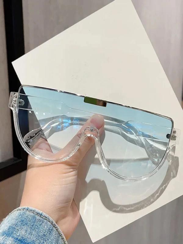 Semi-round Sunglasses Women Fashion Monoblock Outdoor Goggle Vintage Shades Ins Trending 2023 New Design UV400 Eyewear