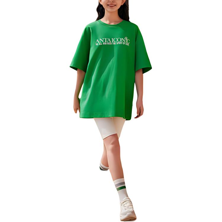 Anta Breathable Comfortable Loose Short Sleeve T-Shirt With Letter Print Men tops Noah-Green 152428142-3