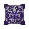 Custom Nordic Pentagram Pentacle Cushion Cover for Sofa Soft Triple Moon Goddess Pagan Wiccan Throw Pillow Case Home Decor
