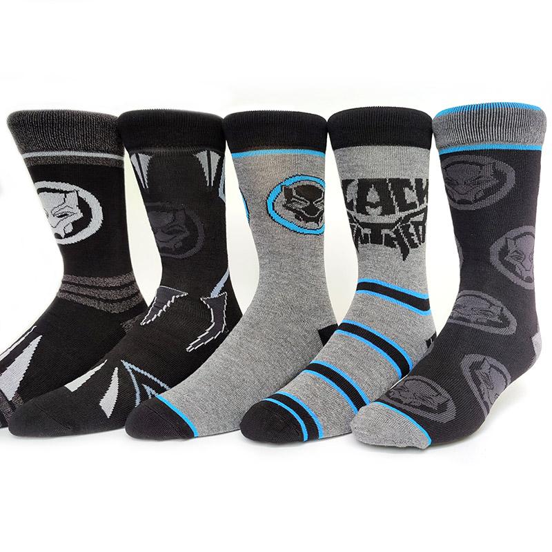 5 Pairs/Pack Men Funny Socks Casual Hip Hop Creative Cartoon Novelty Calcetines Hombre Street