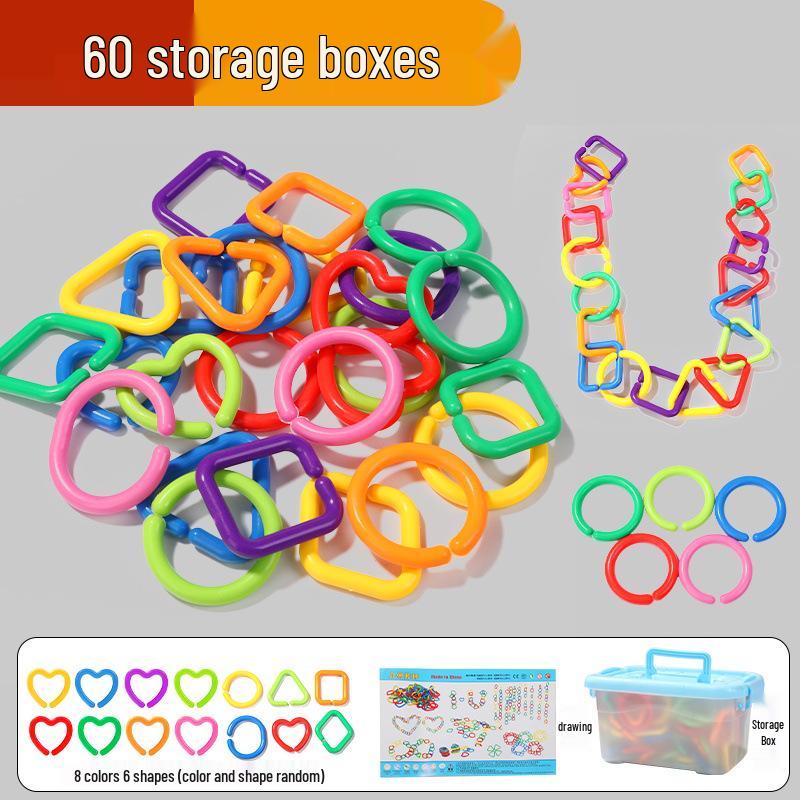 Educational Geometric Building Block Necklace Toy for Kids