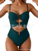 Women's One-piece Swimsuit, Button-down Bikini Sexy Swimsuit, Hollow Swimsuit.