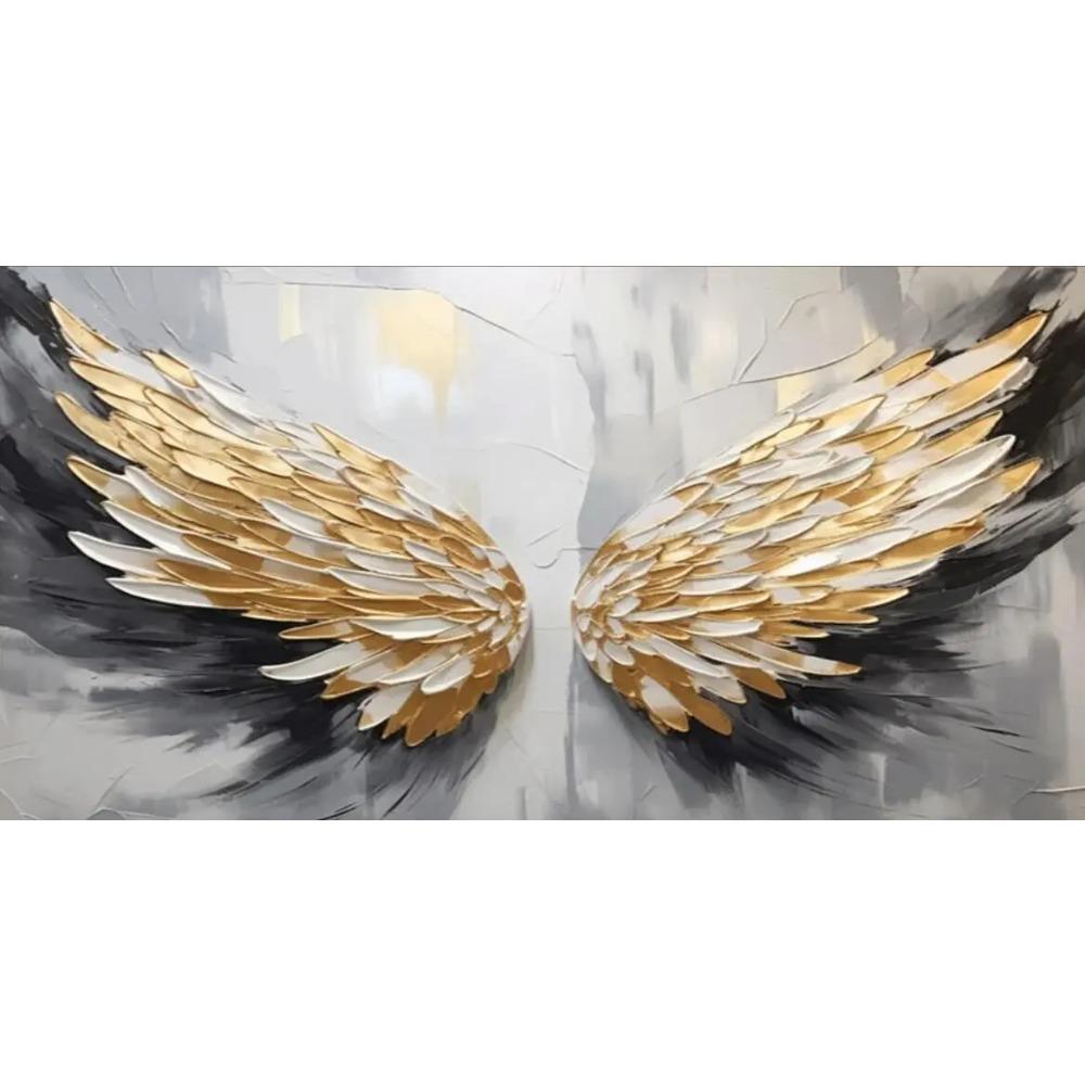 Abstract Angel Wings Canvas Painting Vintage Wall Art Black and White Wings Poster Print For Bedroom Living Room Home Decor