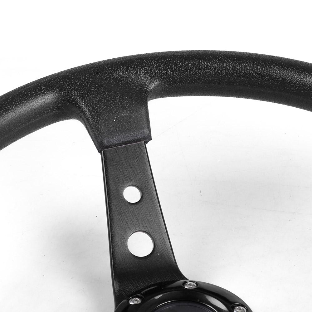 14inch 350mm PU Leather Car Racing Steering Wheel Aluminum Alloy Deep Dish Sport Drifting Universal Wheel