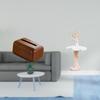 Multifunctional Rectangular Tissue Case Holder And Ballerina Figurine Resin Girl Sculpture Organizer