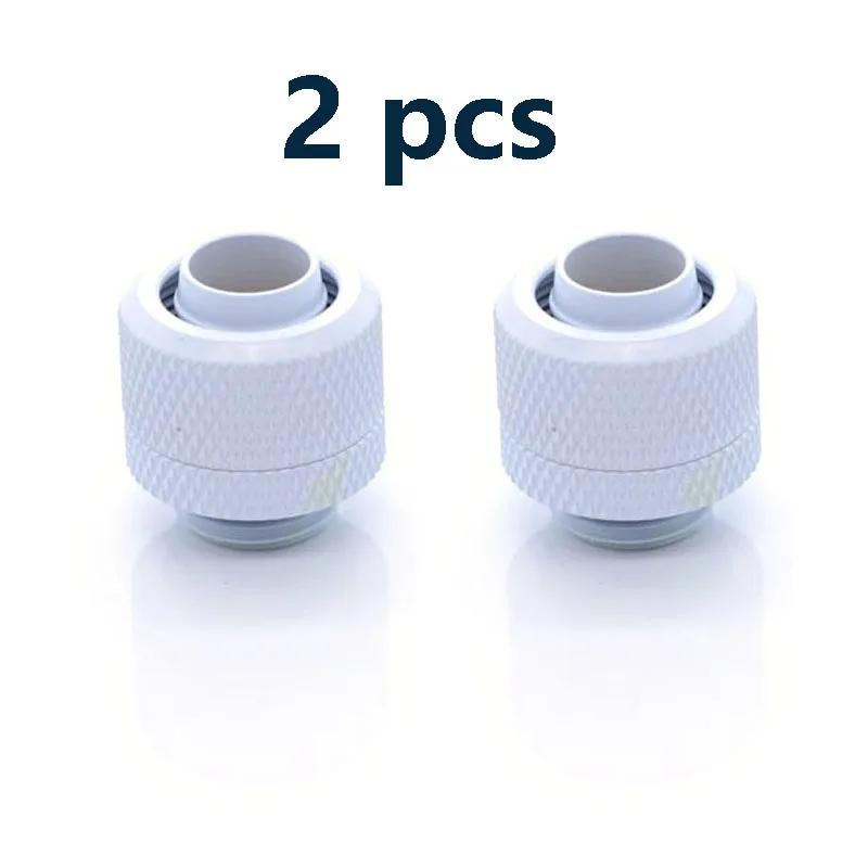 2 PCS FREEZEMOD Hose connector Soft Tube Fitting G1/4   thread For 9.5X12.7mm / 10X13mm soft tube PC Water Cooling White 2pcs