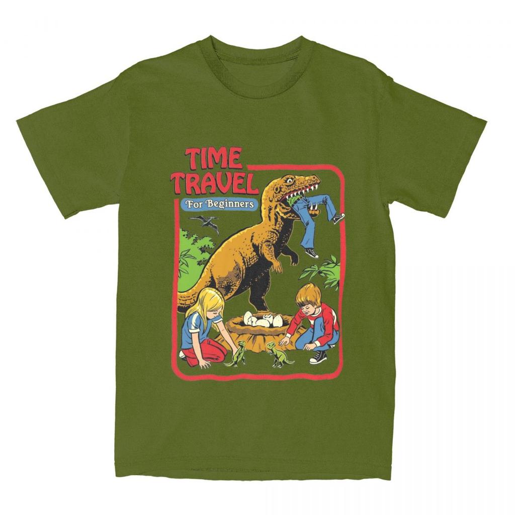 Unisex Women Time Travel s s Dinosaurs T Shirts Merch Dark Humour Pure Cotton Tshirt Clothing Funny Tee Shirt Printed
